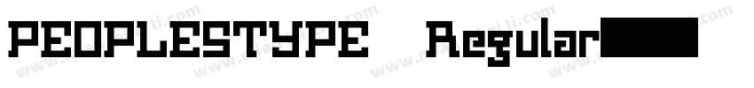 PEOPLESTYPE Regular字体转换